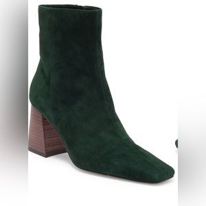 INTENTIONALLY BLANK Green Suede Ankle Boots